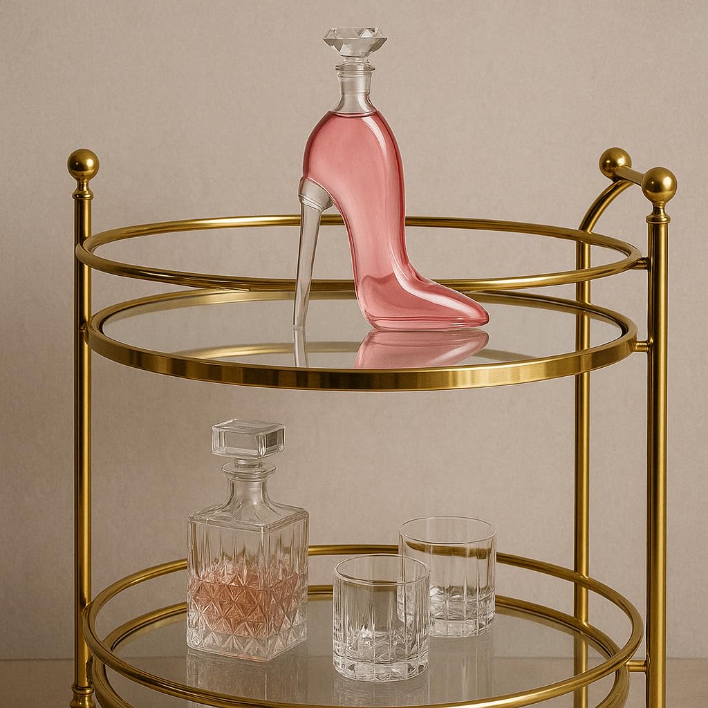 The Wine Savant decantador Stiletto de cristal claro para vinos y licores.