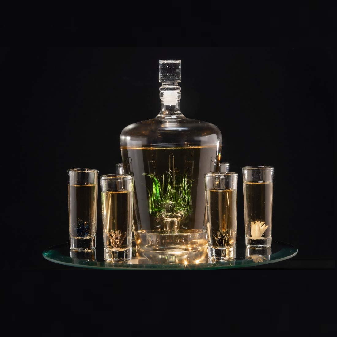 The Wine Savant decanter-tequila-mano-soplado: artesanía en vidrio soplado a mano.