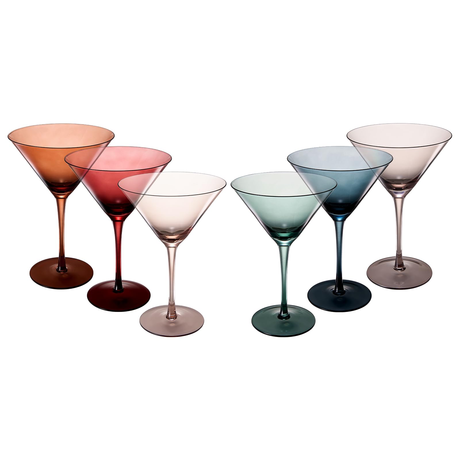 Vaso martini The Wine Savant, cristal pastel, perfecto para degustaciones y reuniones.