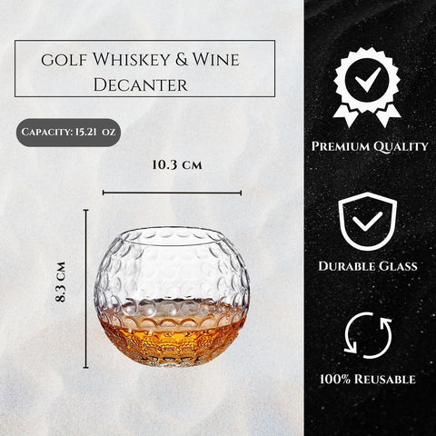 The Wine Savant conjunto de 2 vasos bola de golf, ideal para compartir.
