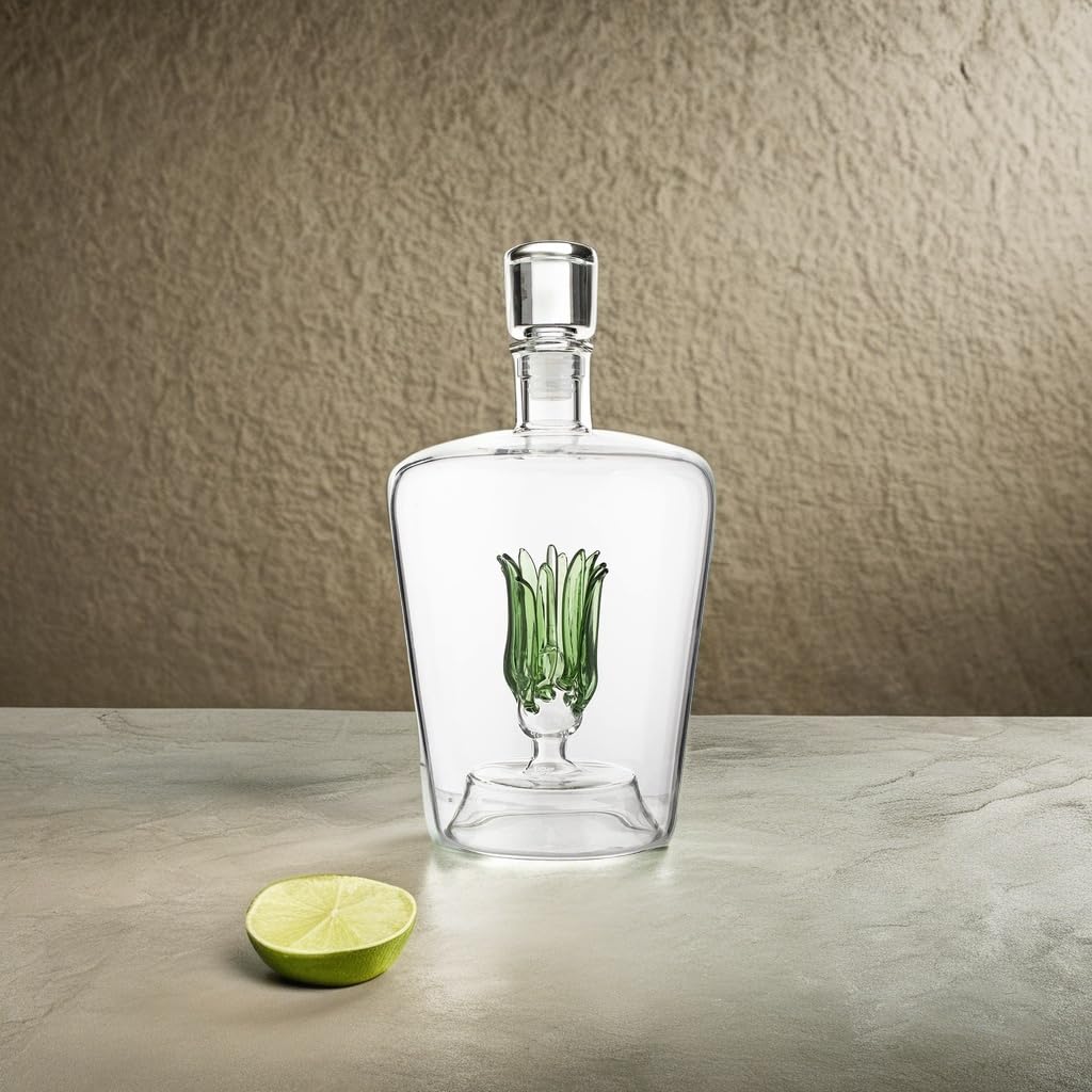 The Wine Savant botella de tequila, regalo elegante para amantes de mezcal.