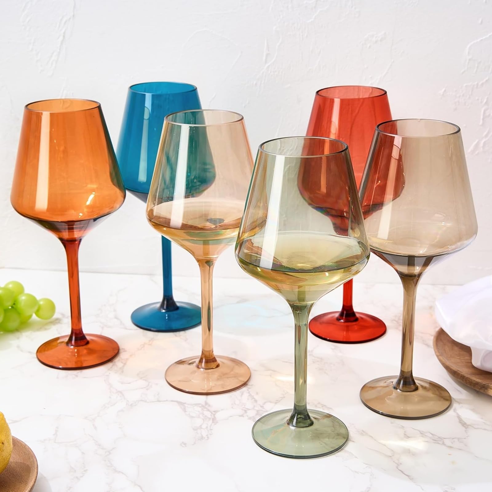 Uso interior y exterior para The Wine Savant, copa plástica segura para piscina
