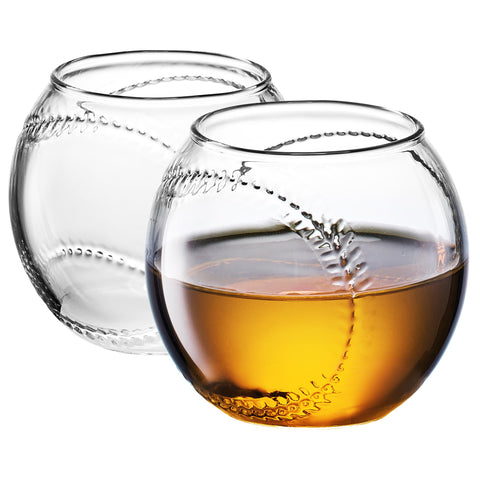 Vaso whisky beisbol redondo de The Wine Savant para degustaciones únicas.