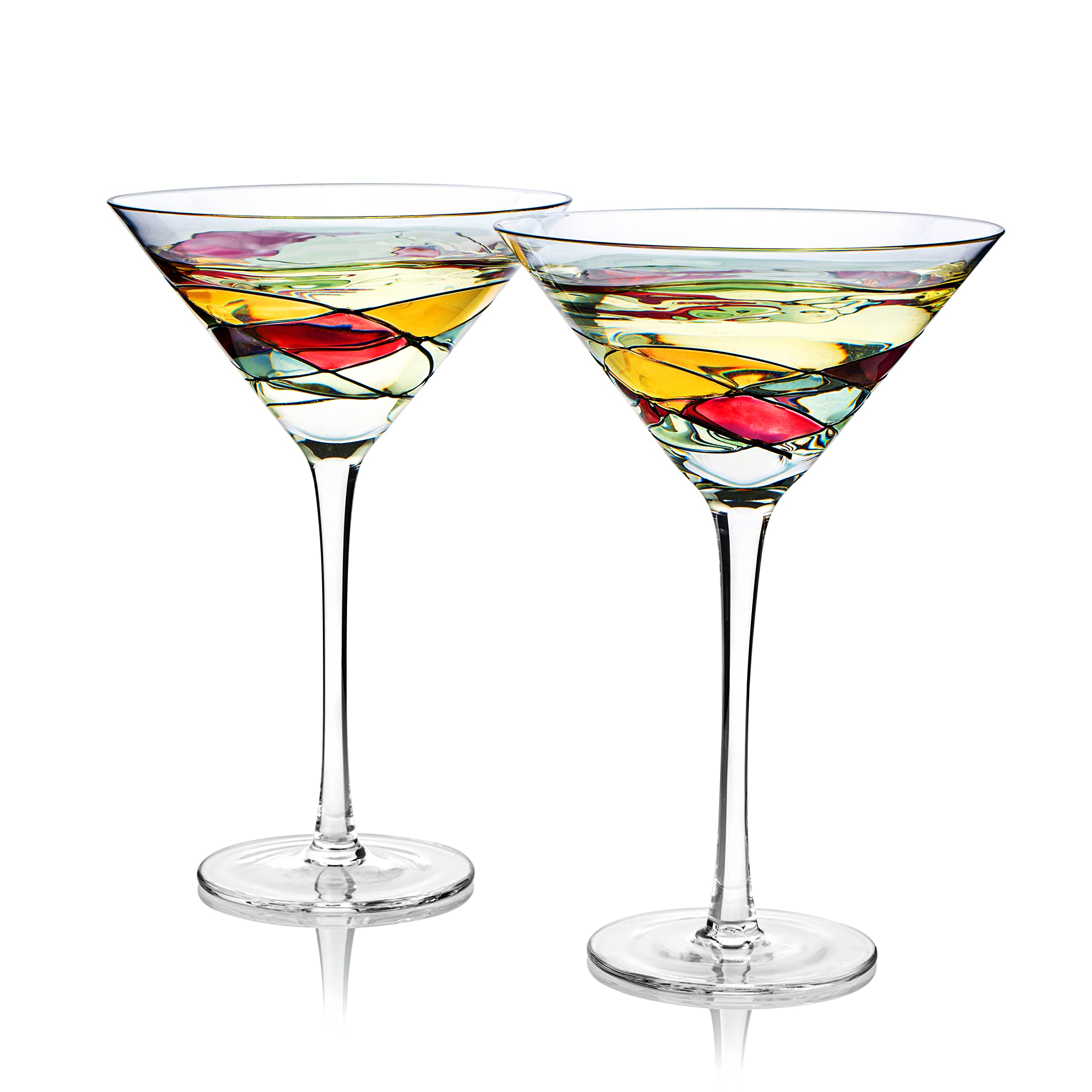The Wine Savant vaso vino 16 onzas pintado, ideal para vino tinto o blanco.