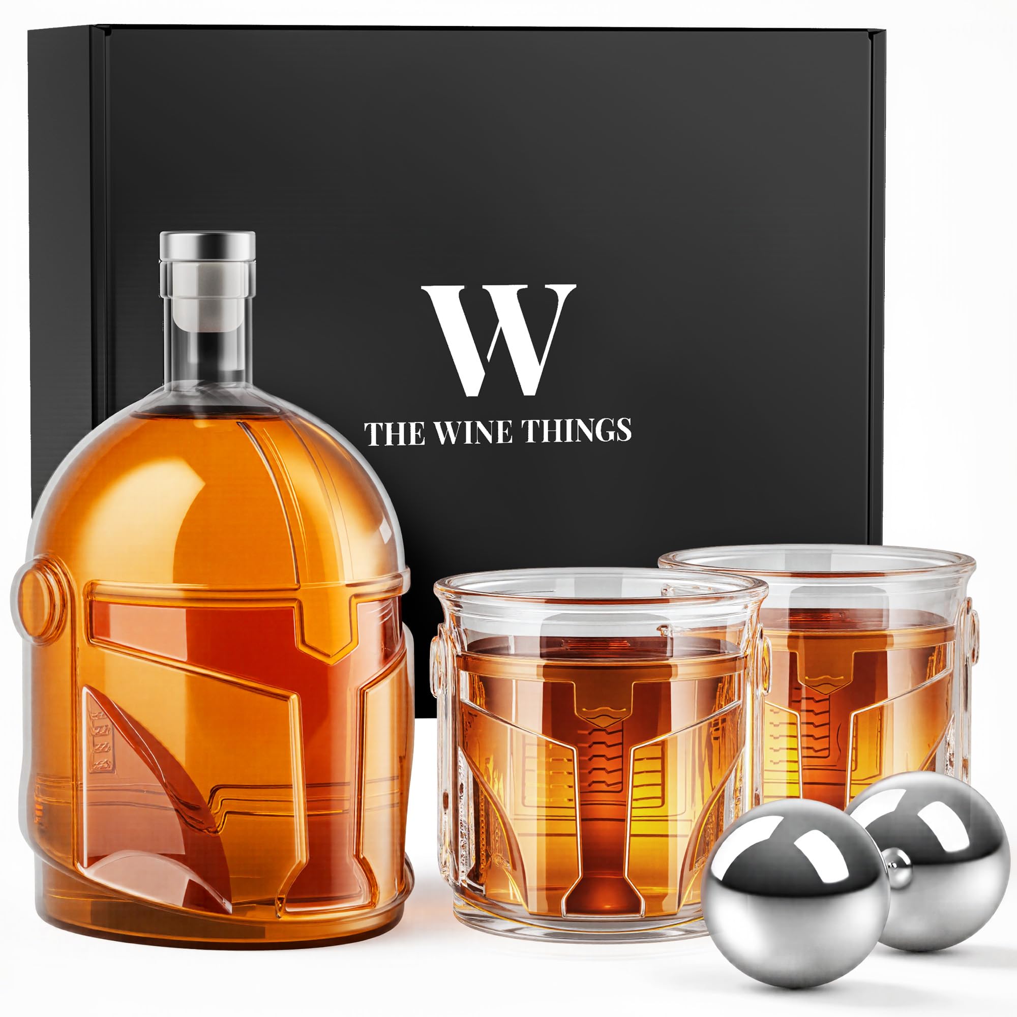 The Wine Things casco de decantador de whisky con diseño galáctico para la mesa