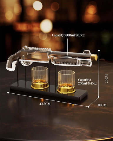 Copas de whisky con base dorada de The Wine Things para servir con estilo.