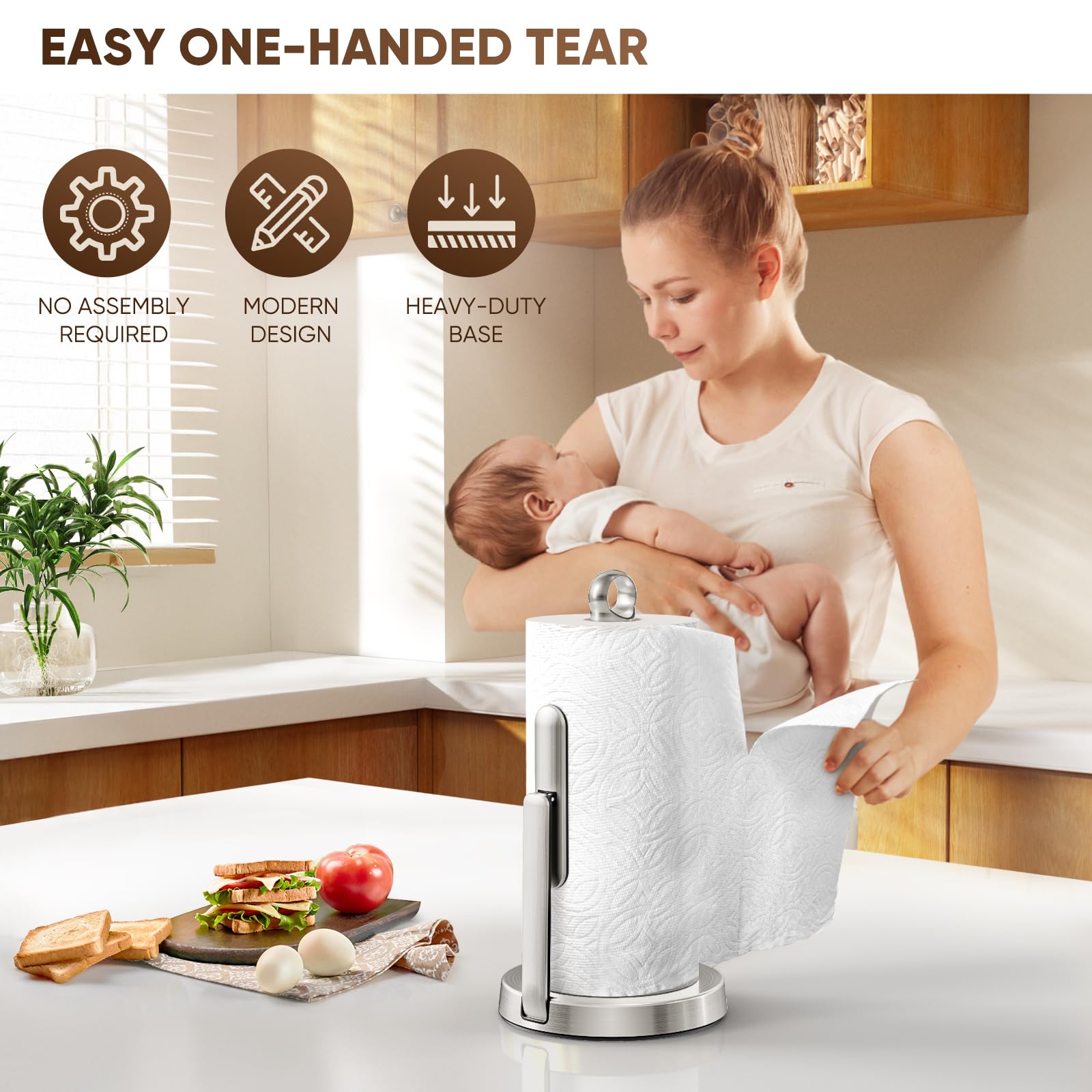 theaoo porta-papel-compatibilidad-todos-rollos: admite cualquier rollo