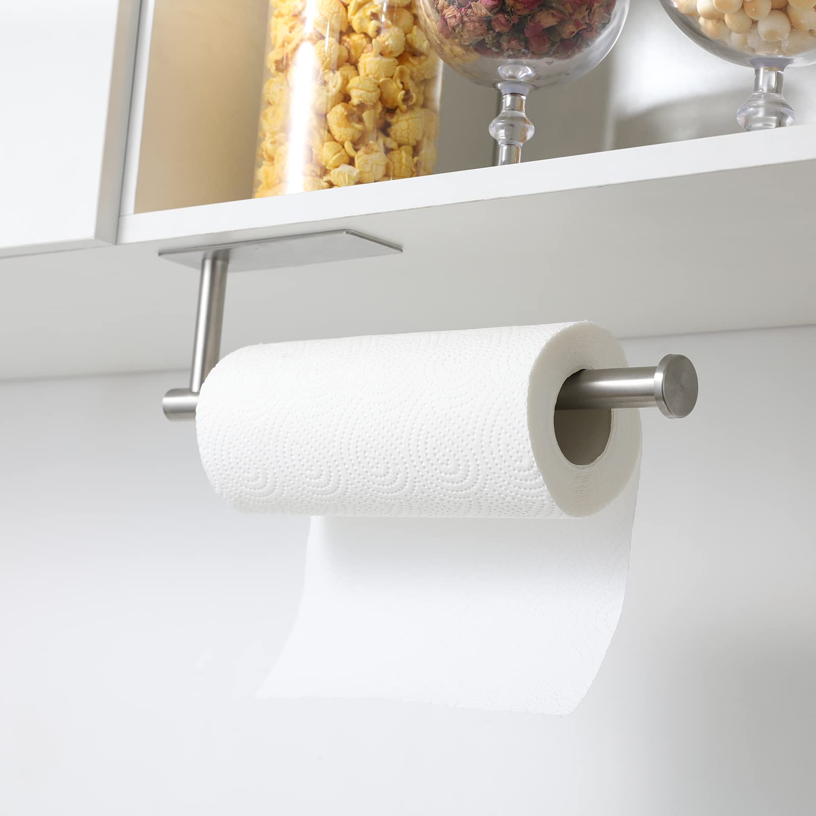 theaoo portarrollos adhesivo sin perforar ideal para baño y cocina