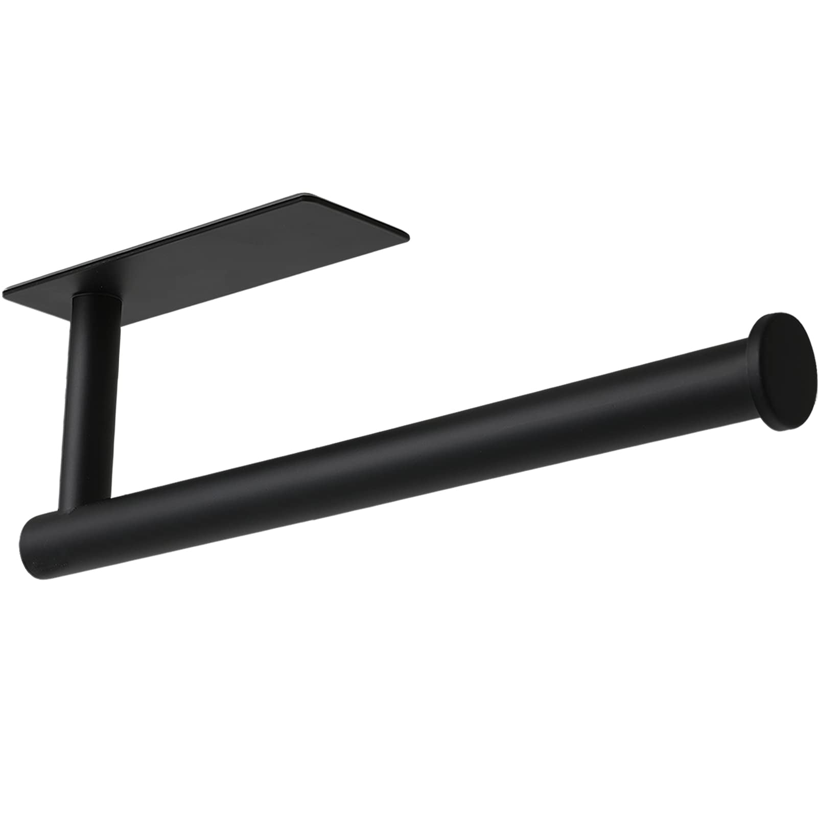 theaoo portarrollos papel cocina negro mate con montaje adhesivo ideal para cocinas ordenadas