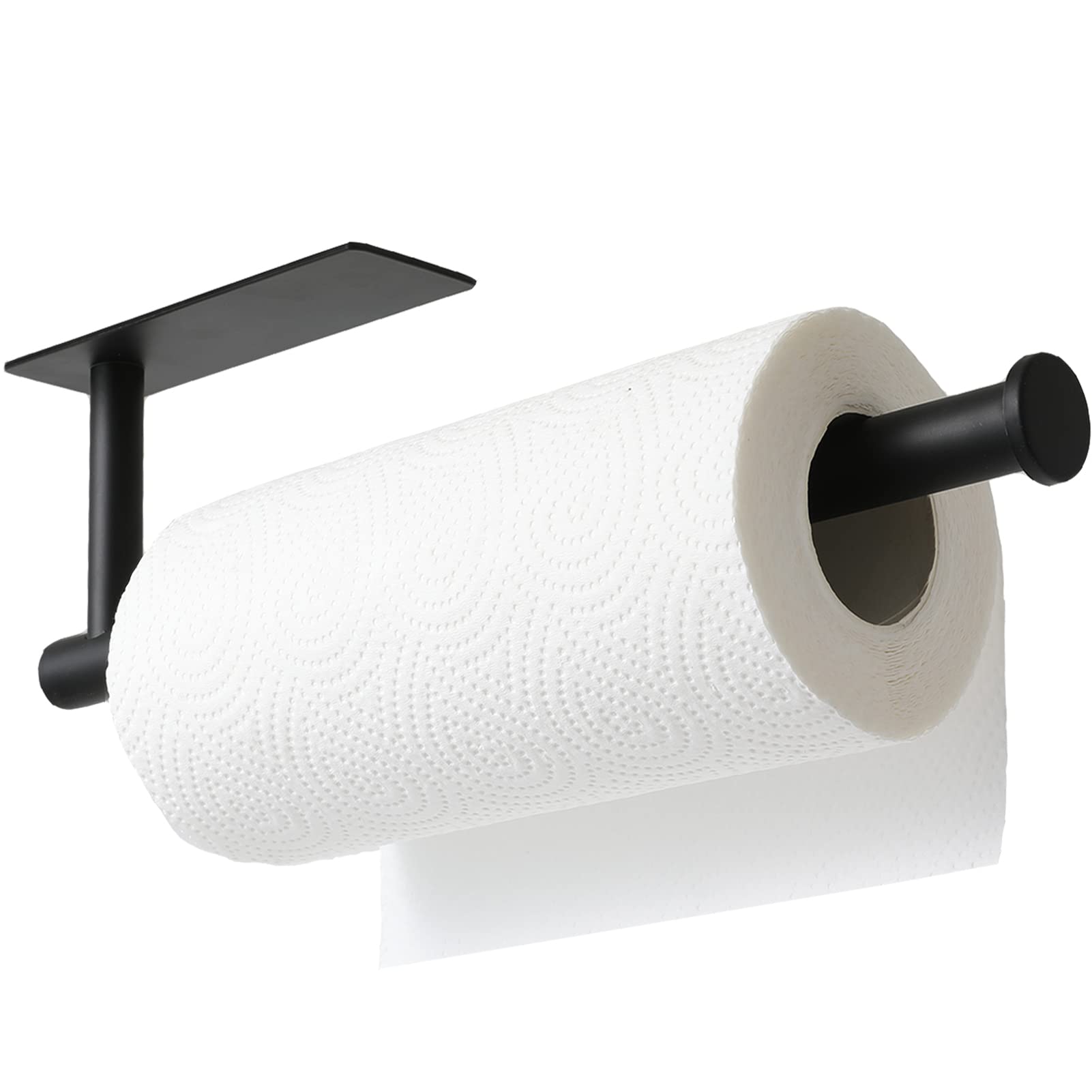theaoo portarrollos papel cocina negro mate diseño duradero