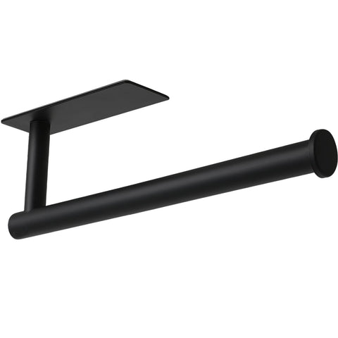 theaoo portarrollos papel cocina negro mate ideal para utensilios de cocina