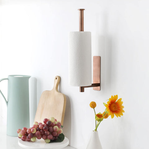 theaoo tope para toallas rosas doradas, soporte de pared para baño y cocina.