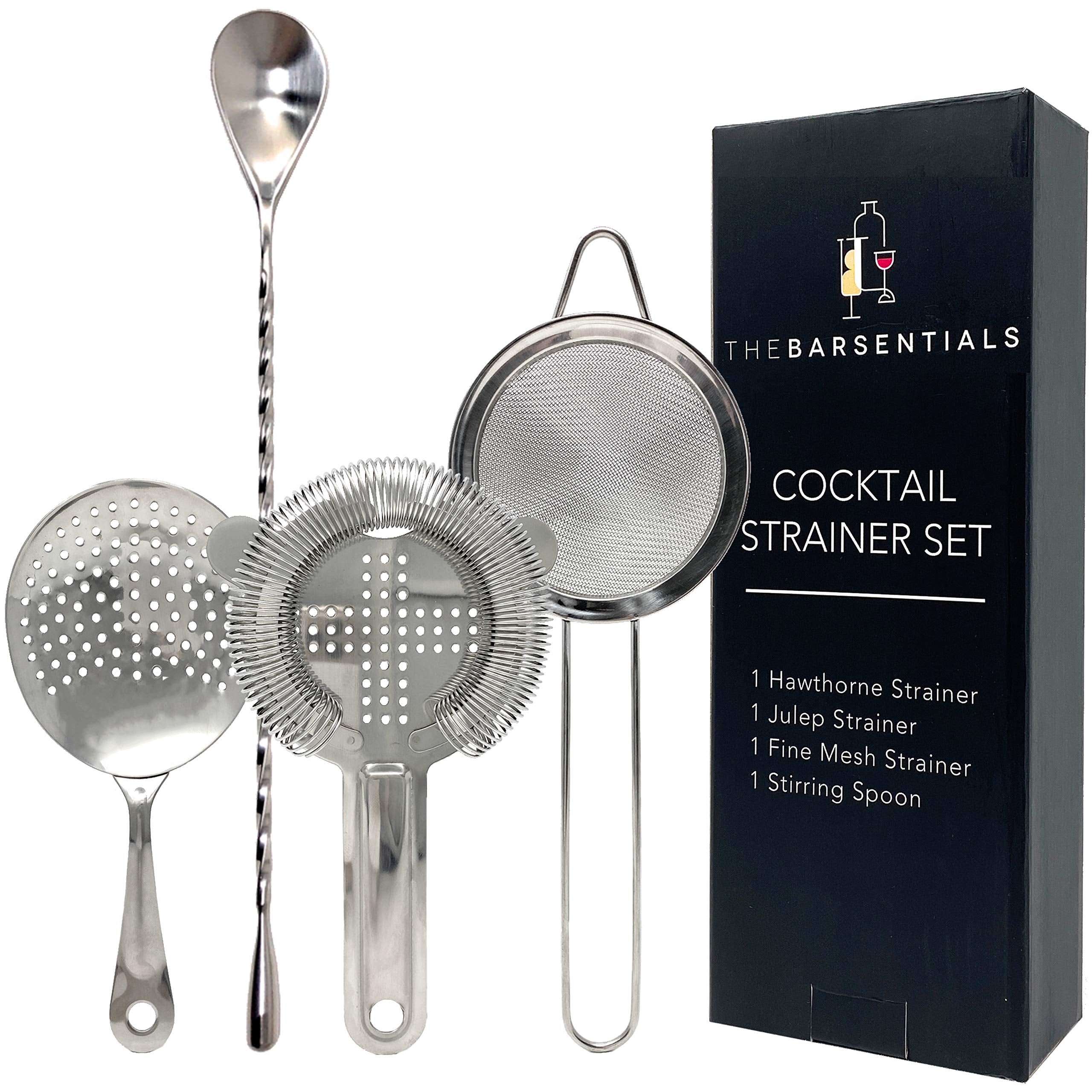 TheBarsentials tamiz Hawthorne con resorte para filtrar hielo y hierbas.