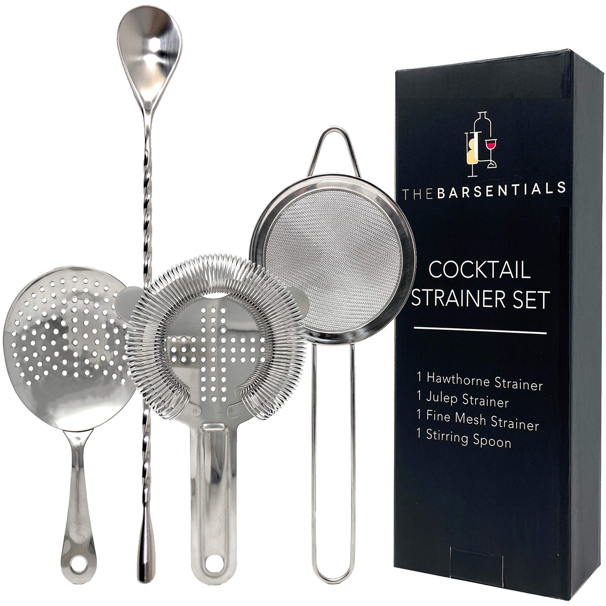 TheBarsentials tamiz Hawthorne con resorte para filtrar hielo y hierbas.