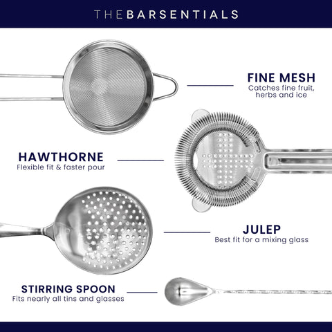 TheBarsentials tamiz Julep para mezclar sin trozos de hielo.