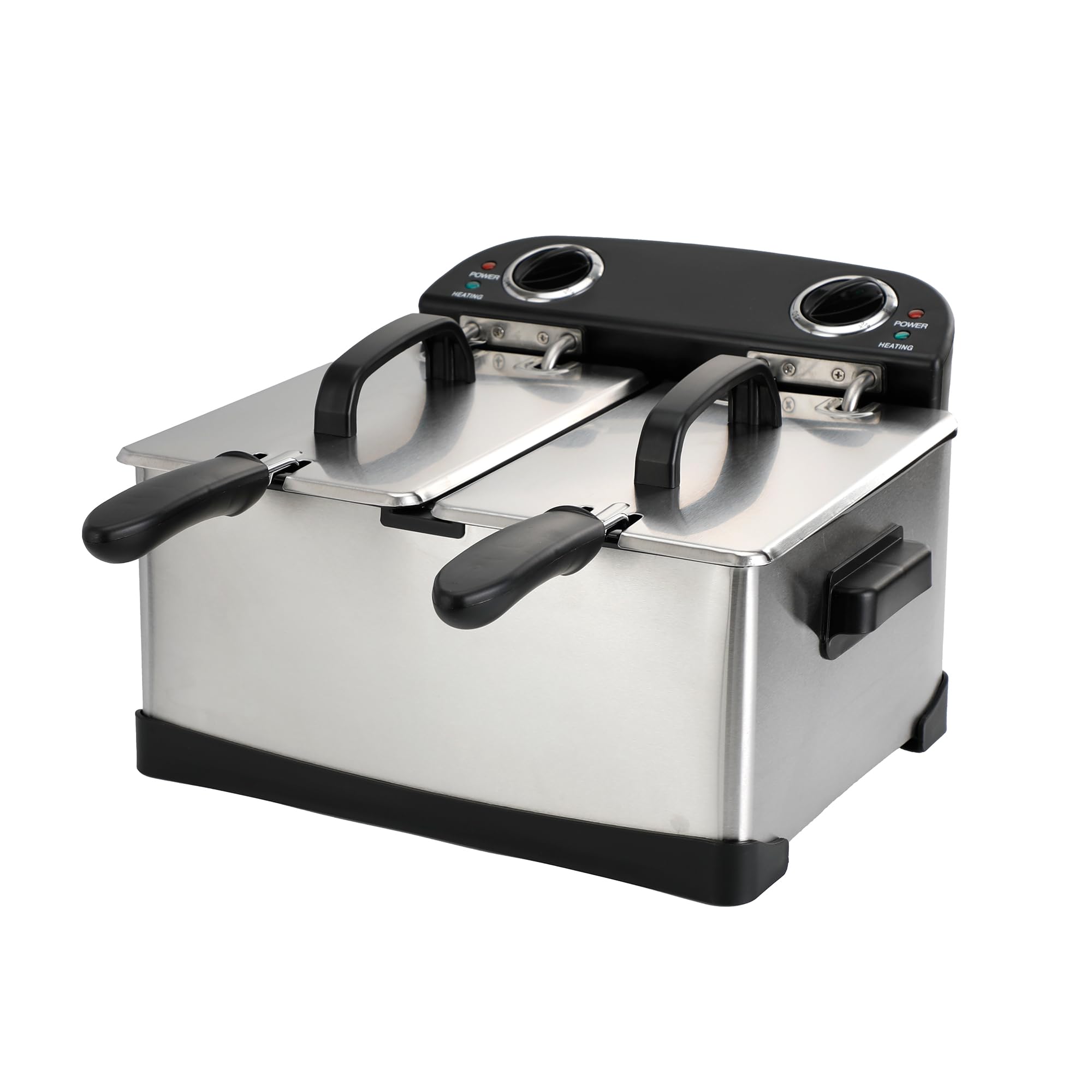 TheDisplayGuys freidora doble 4L, cocción rápida y consistente para porciones grandes.