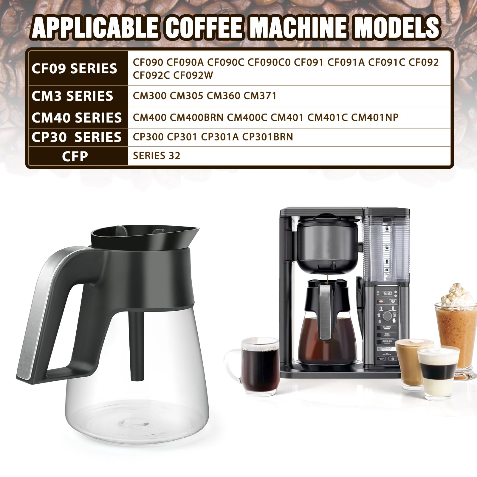 TheFaith cafetera Ninja mango ergonómico para un vertido cómodo