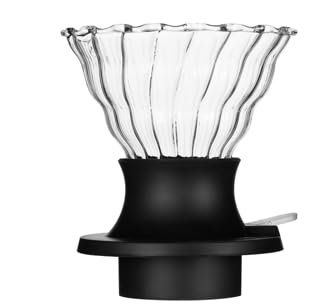 TheJze inmersión para café en vidrio borosilicato, control de extracción