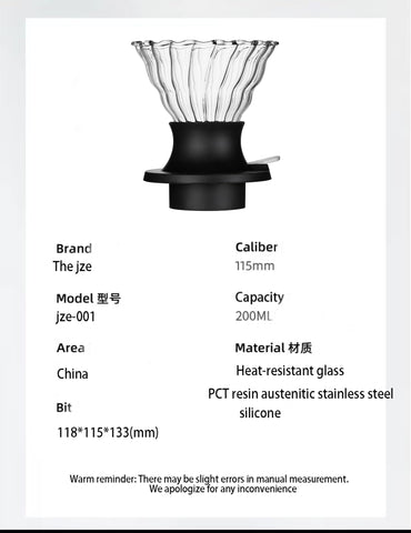 TheJze vidrio transparente para infusión de café, visualiza el proceso