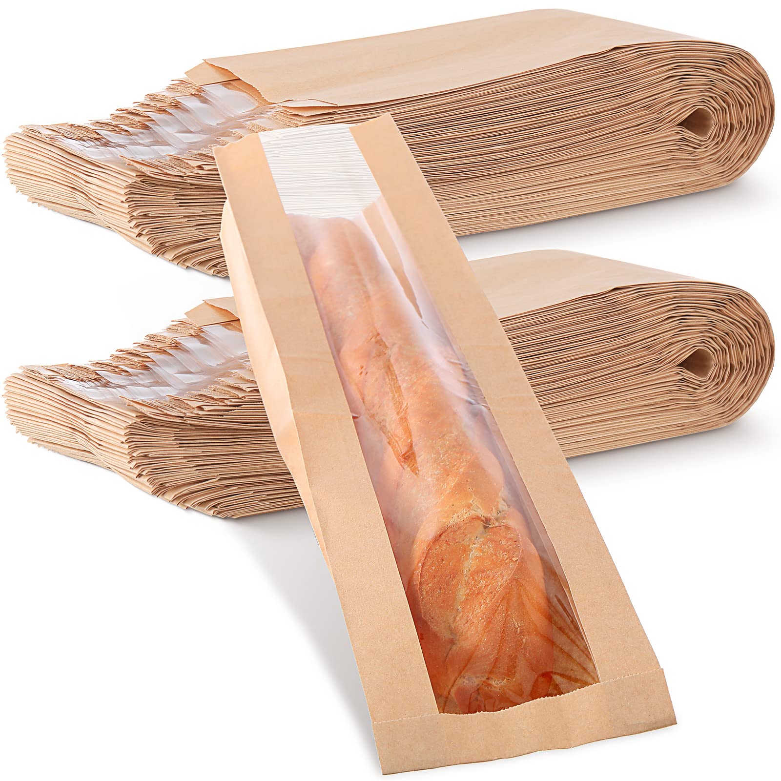 Thenshop bolsa de pan con ventana frontal facilita ver el contenido sin abrir