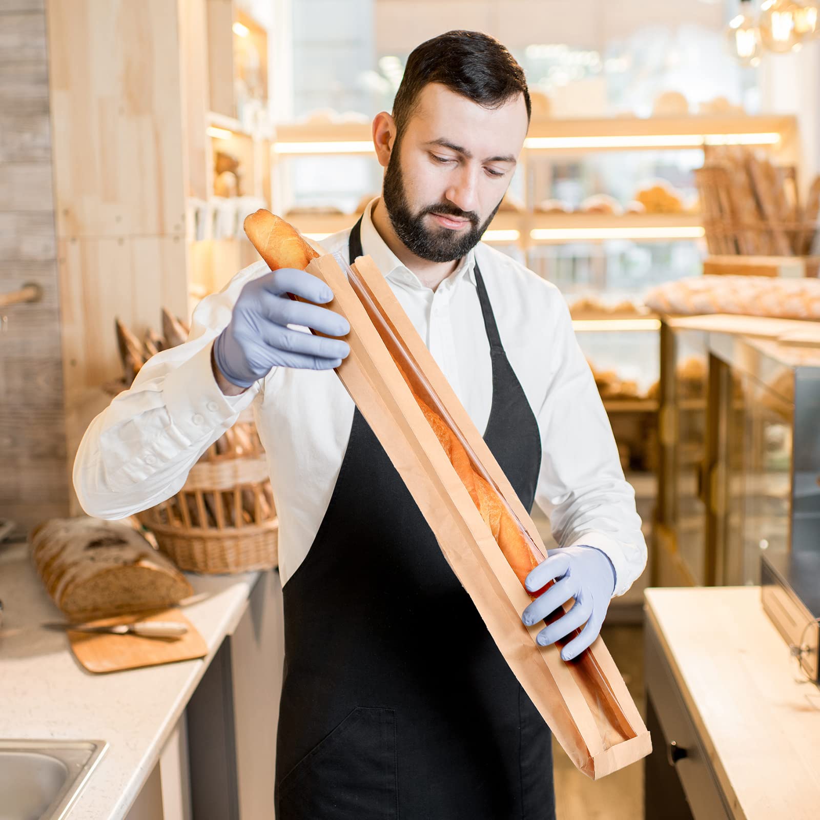 Thenshop bolsas de pan para uso diario en la despensa y la cocina