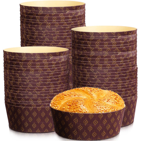 Thenshop molde-papel-panettone-50-piezas, ideal para hornear panettone y pasteles con facilidad.