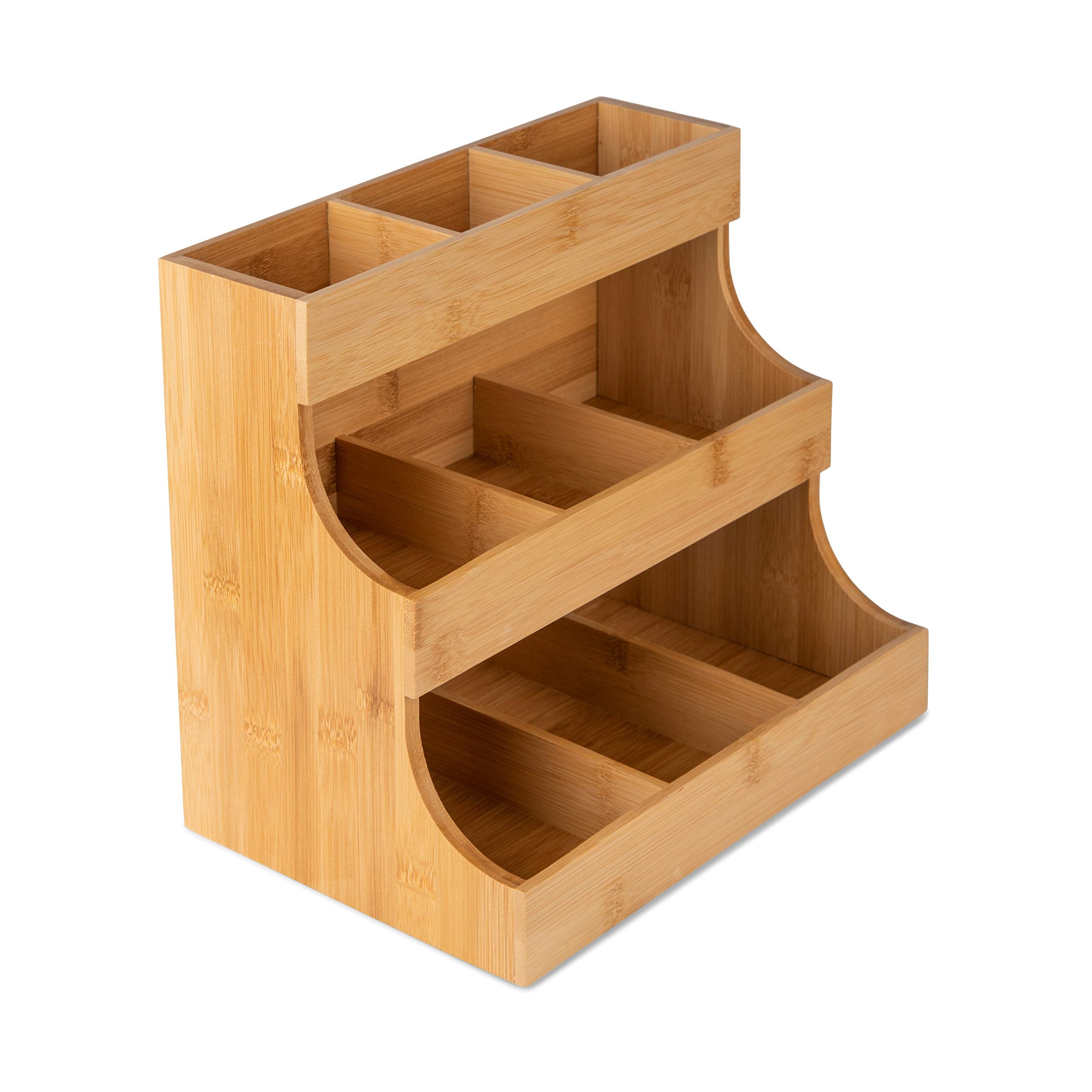 Theodore organizador de té en bambú vertical con acceso rápido para todas tus bolsitas.