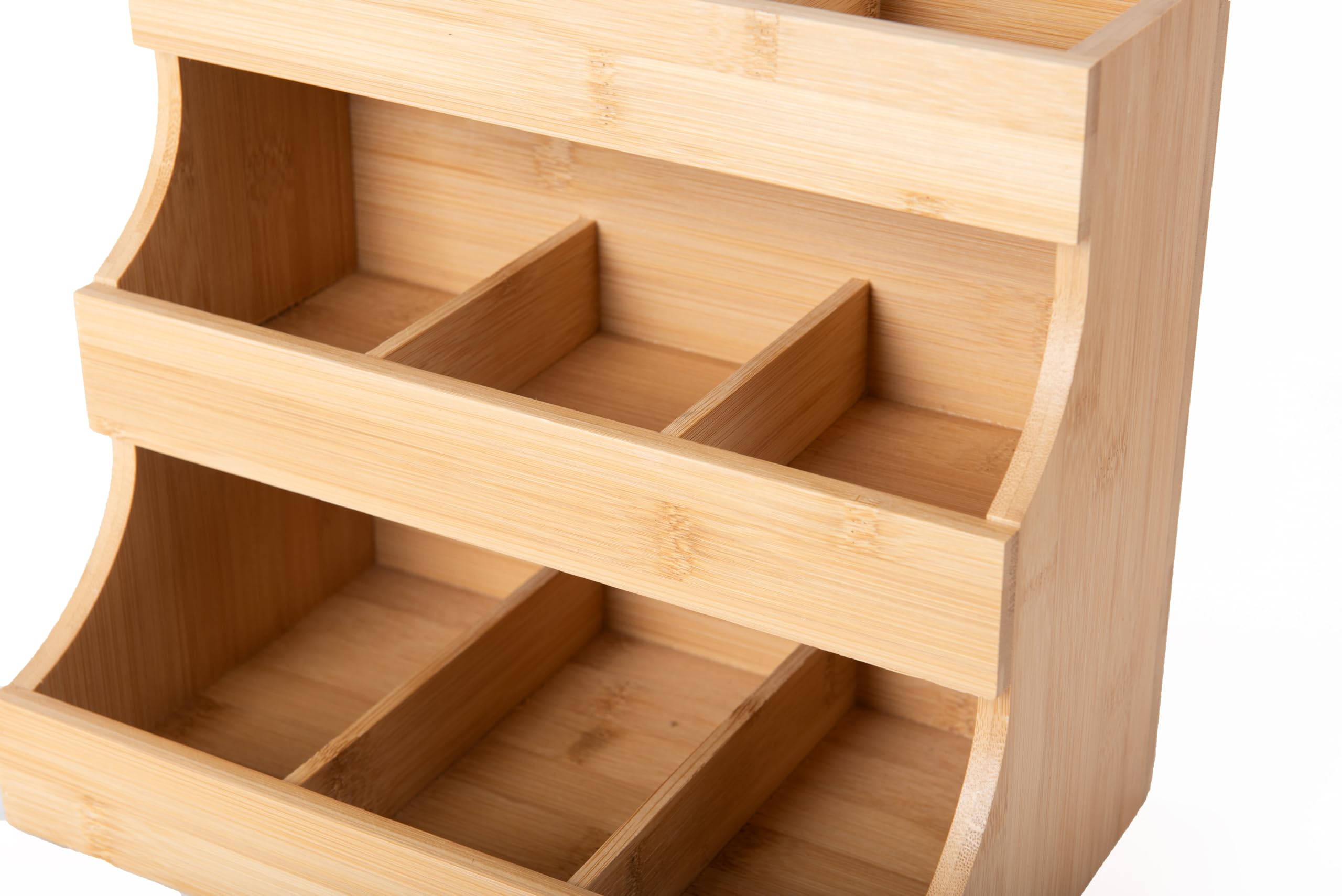 Theodore organizador de té de madera, diseño moderno y funcional.