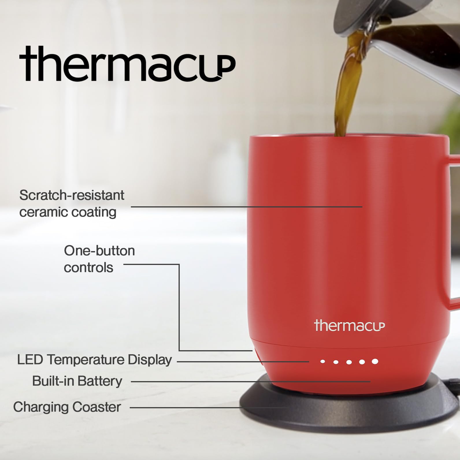 THERMACUP cinco niveles de temperatura para elegir entre bebidas