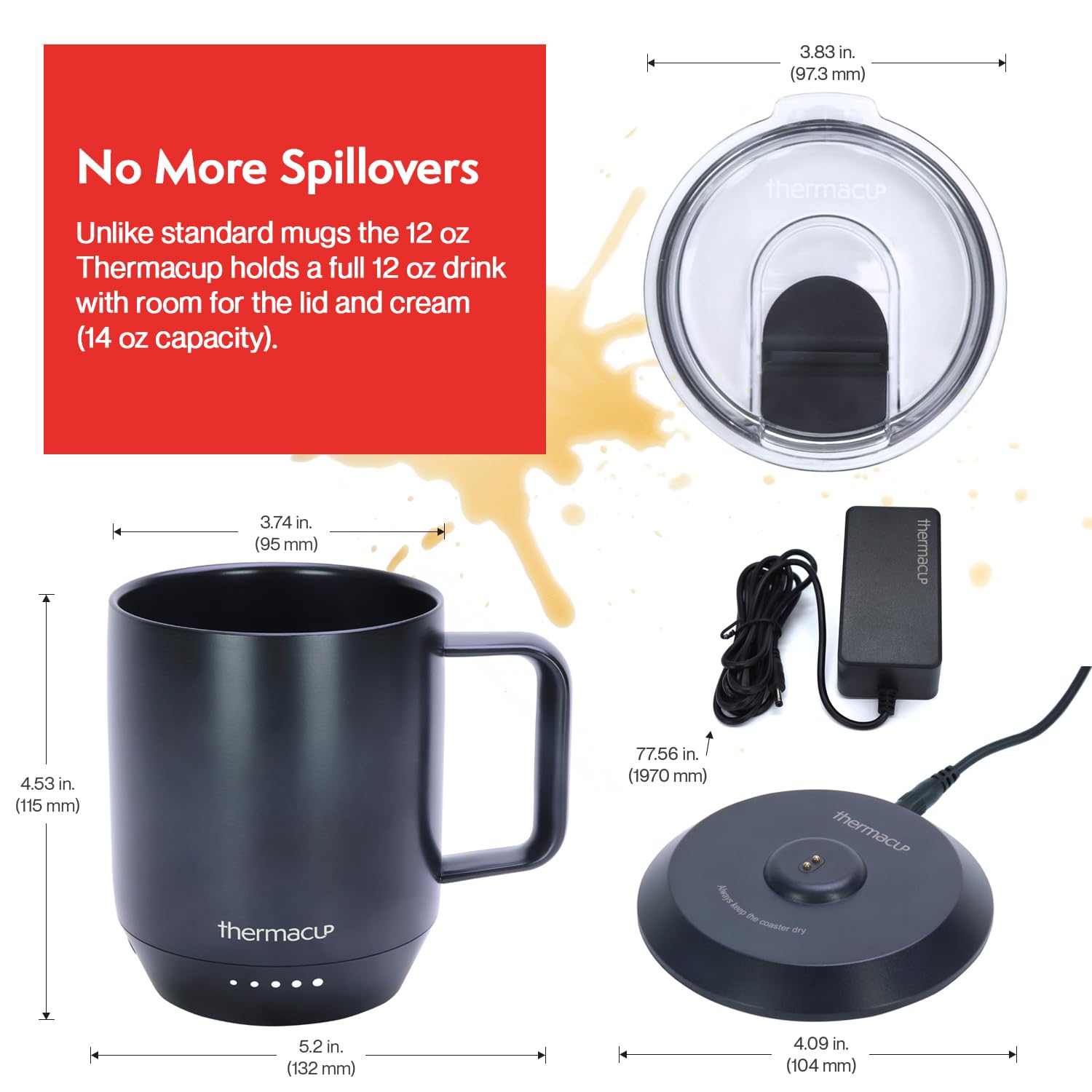 Thermacup Mega: control preciso de temperatura entre 110 y 150 °F