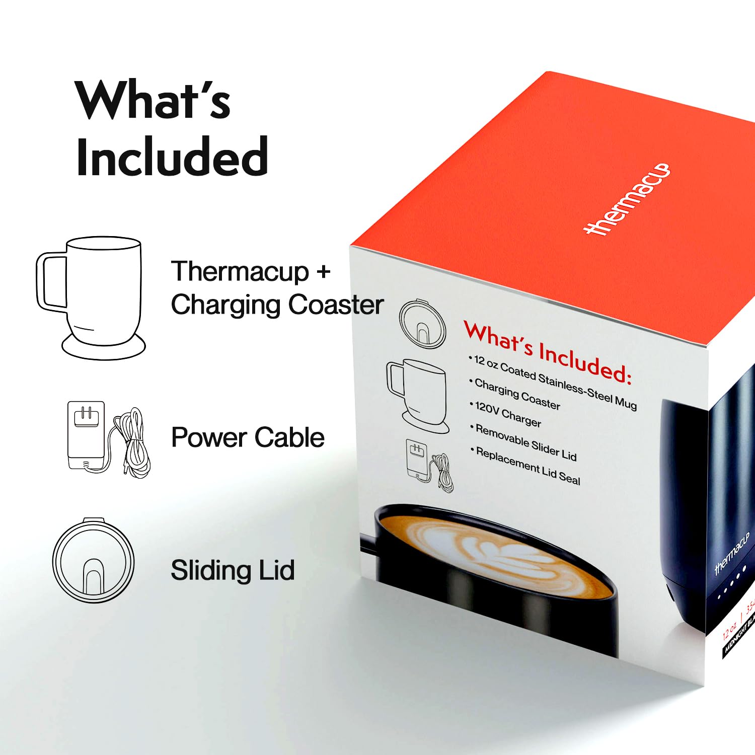 Thermacup Mega: luces LED que indican estado de la batería