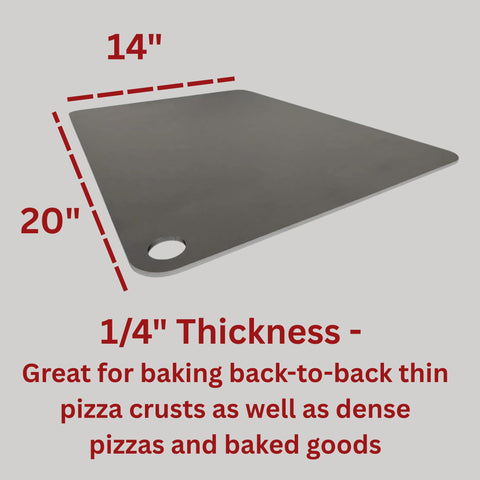 ThermiChef plancha pizza 14x20 uso horno: calentamiento rápido y preciso.