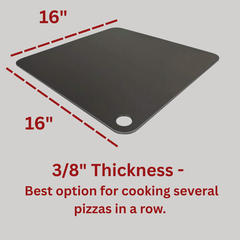 THERMICHEF acero para pizza 16x16 3-8 pulgadas, retiene calor para varias pizzas