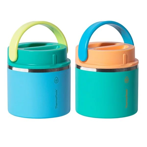 TermoFlask jarro de comida rosa, ideal para almuerzos y mantener la temperatura.