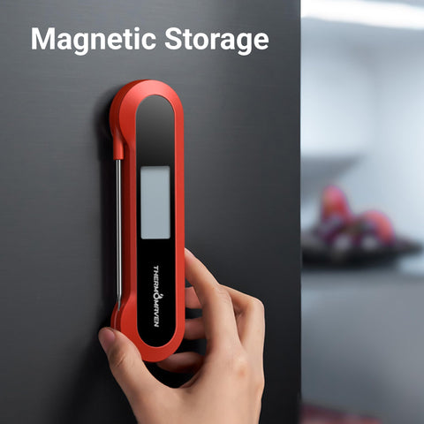 ThermoMaven imantado trasero para almacenamiento en nevera.