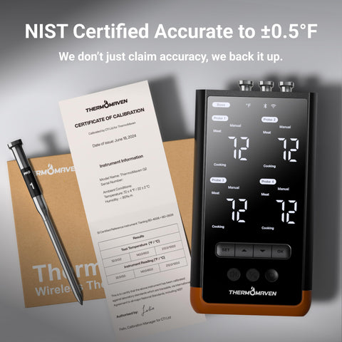 Medición precisa con tecnología certificada por NIST para cada lectura.