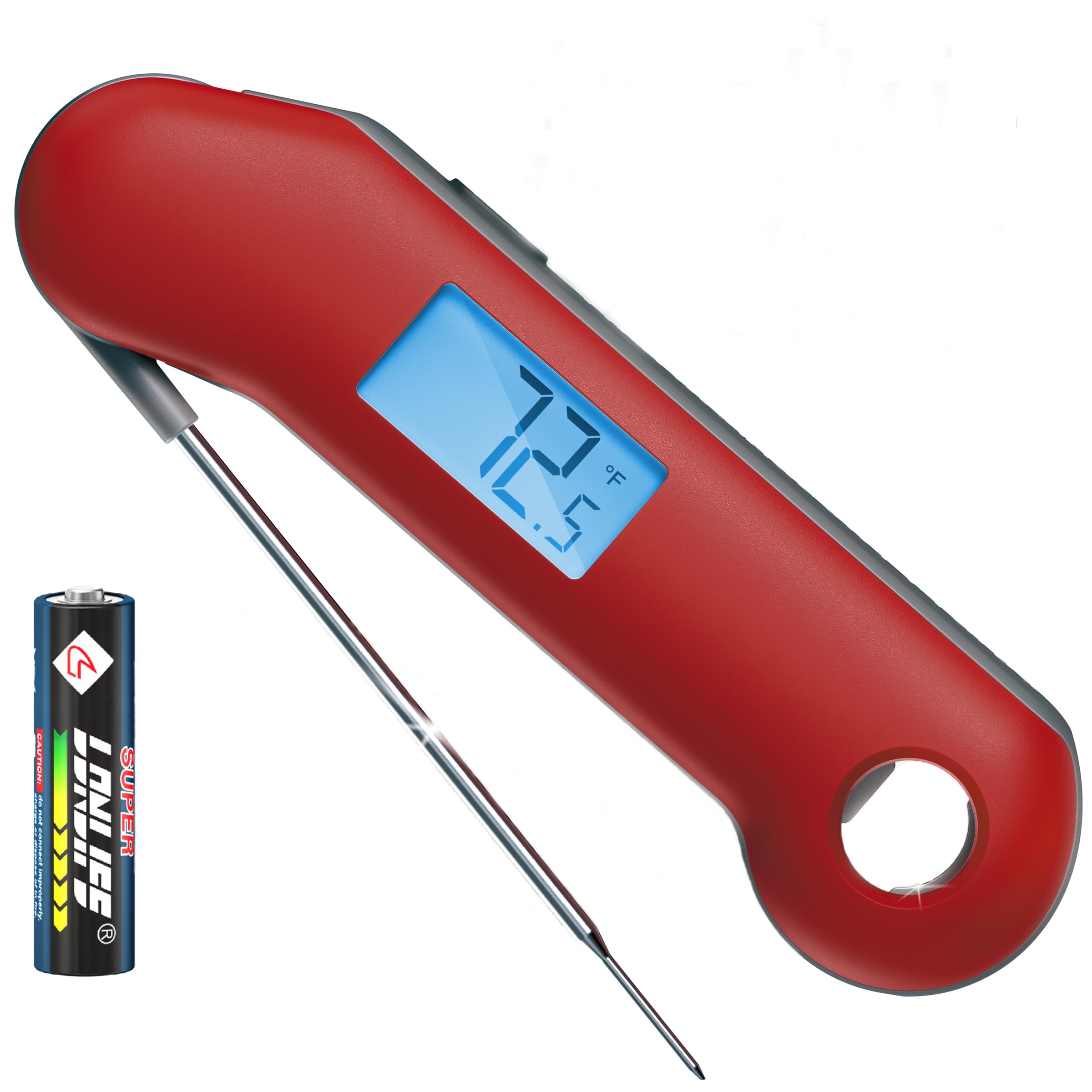 ThermoMaven termómetro de cocina: lectura instantánea 0,5 s para carnes jugosas y seguras.