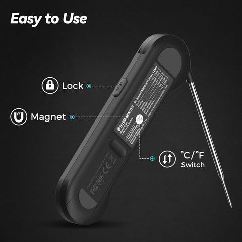 Termómetro ThermoMonster ideal para uso en exteriores y barbacoas.