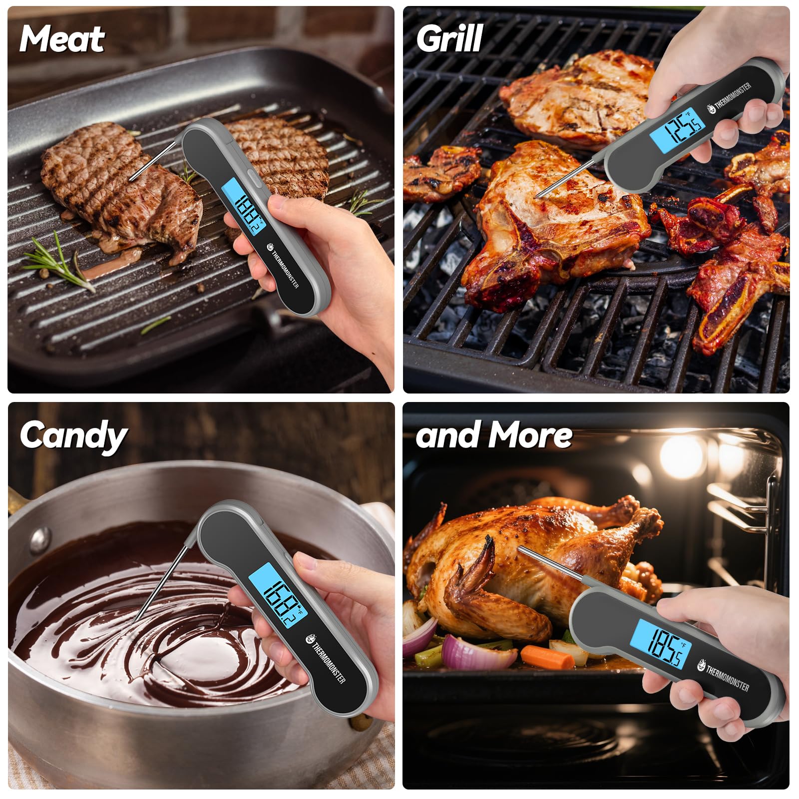 ThermoMonster uso exterior para grill y cocina sin complicaciones