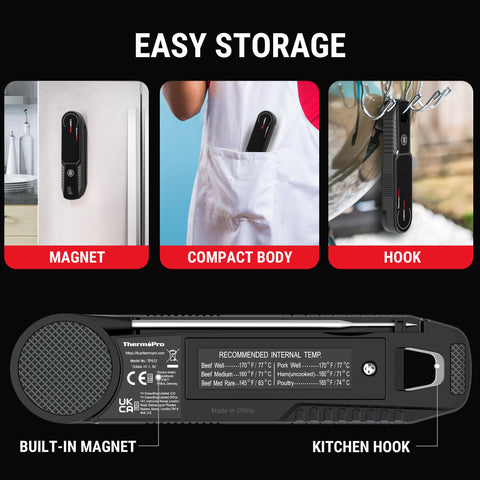 ThermoPro apagado automático a los 90 segundos para ahorro de batería