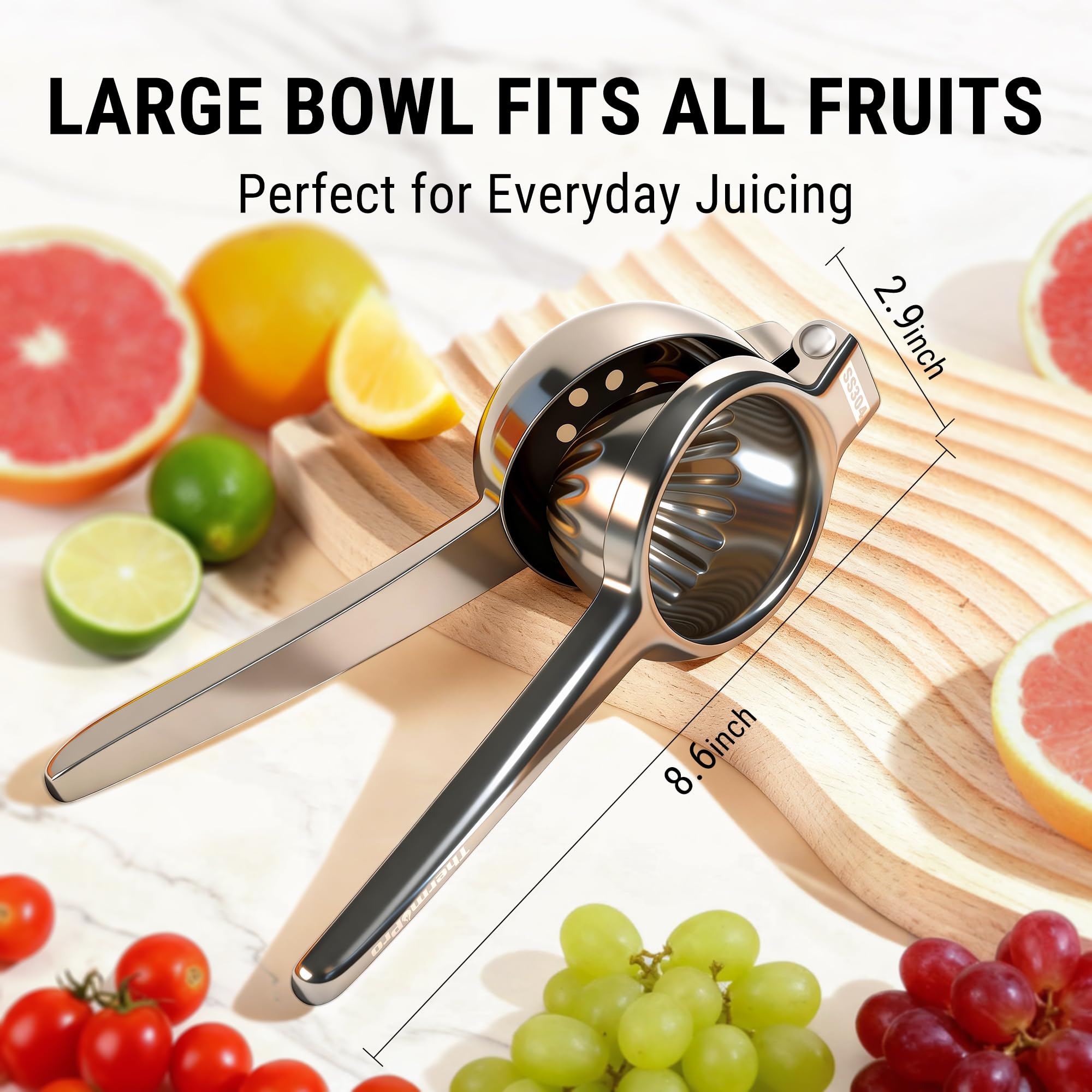 ThermoPro Exprimidor con 8 huecos de filtrado para jugo limpio