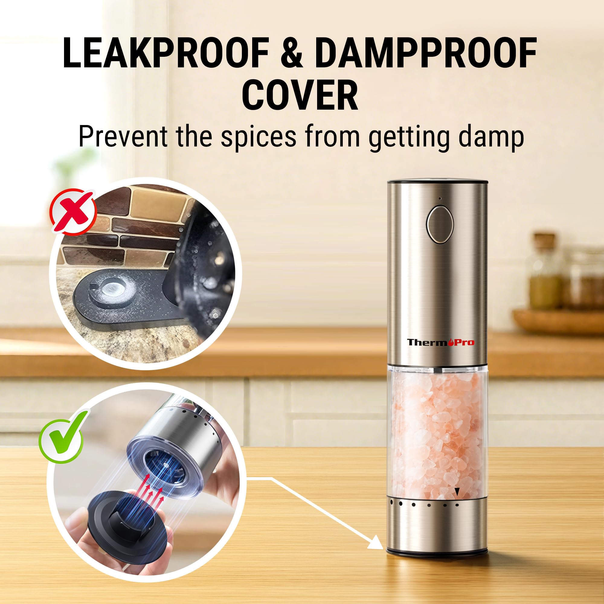 ThermoPro molinillo diseño sobrio para cocina y mesa