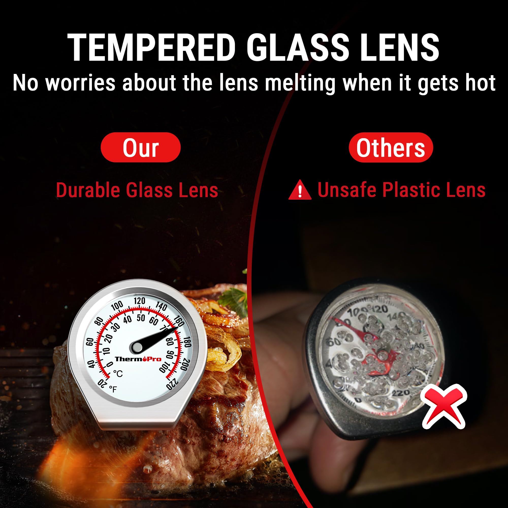 ThermoPro termómetro portátil con sonda de 5 pulgadas para carnes.
