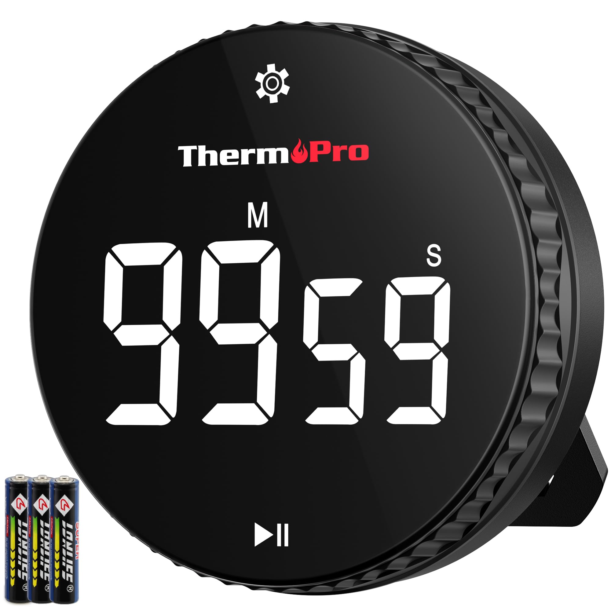 ThermoPro temporizador digital con pantalla grande, lectura fácil desde lejos para cocina y estudio.