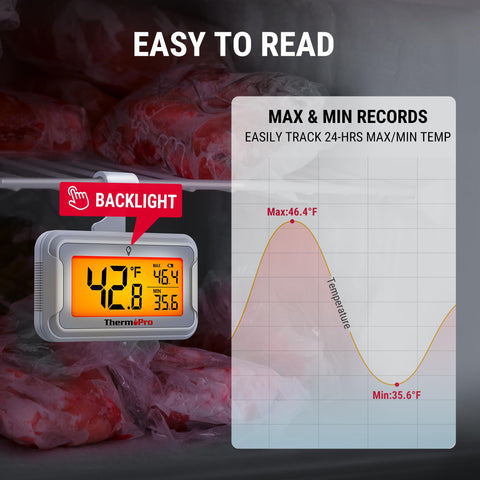 Termómetro digital ThermoPro con rango amplio y precisión para refrigeradores