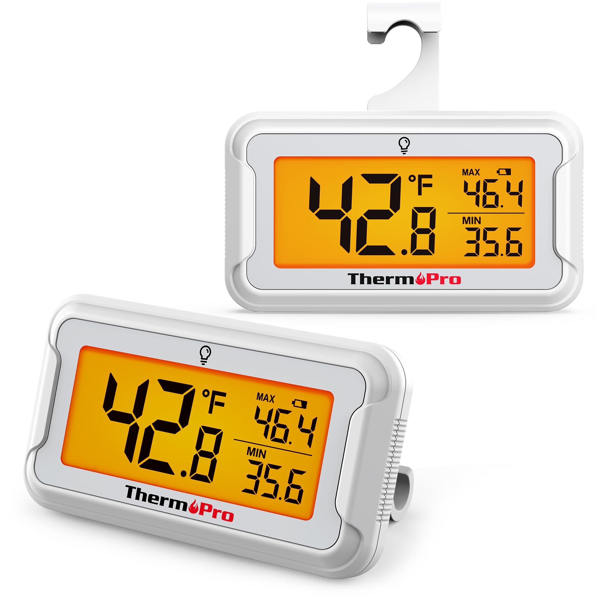 ThermoPro termómetro para refrigerador con pantalla grande e iluminación para lectura fácil