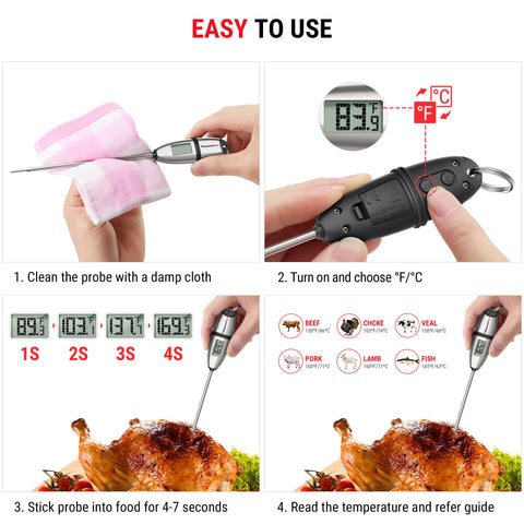 ThermoPro TP02S orificio de suspensión para colgar en la cocina.