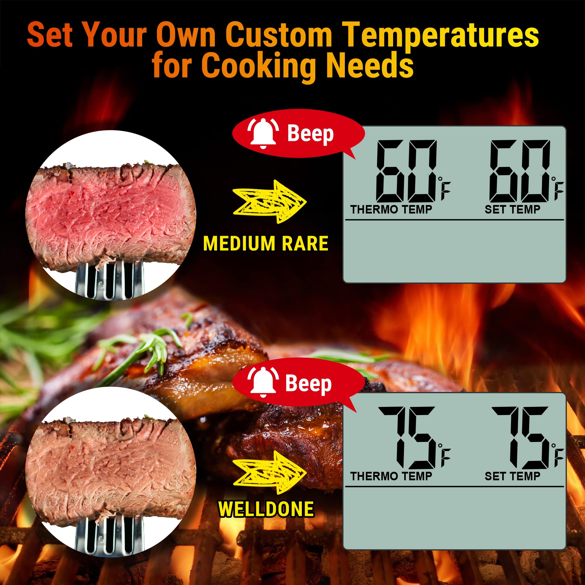 ThermoPro TP16 punta de 6,5 pulgadas para temperatura de alimentos