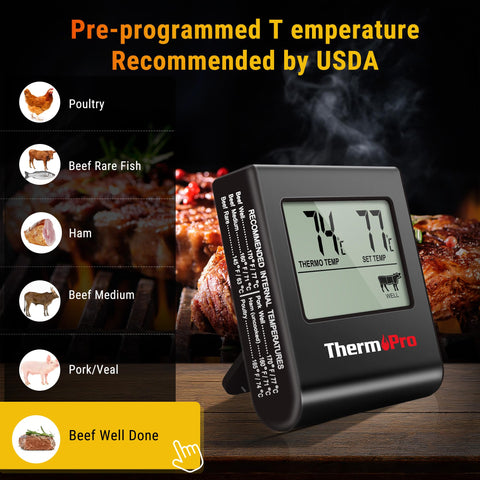 ThermoPro TP16H sonda de acero inoxidable para lecturas rápidas y fiables