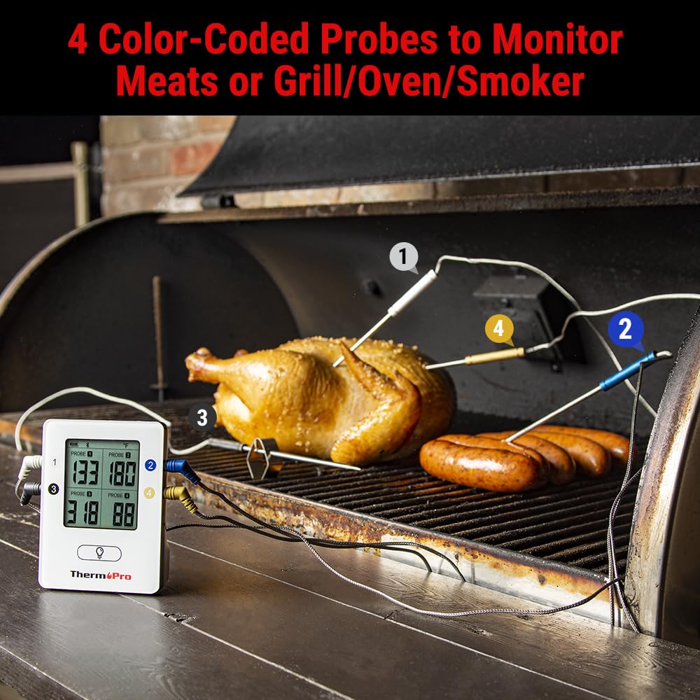 ThermoPro TP25 alcance de 650 pies para monitoreo a distancia sin interrupciones